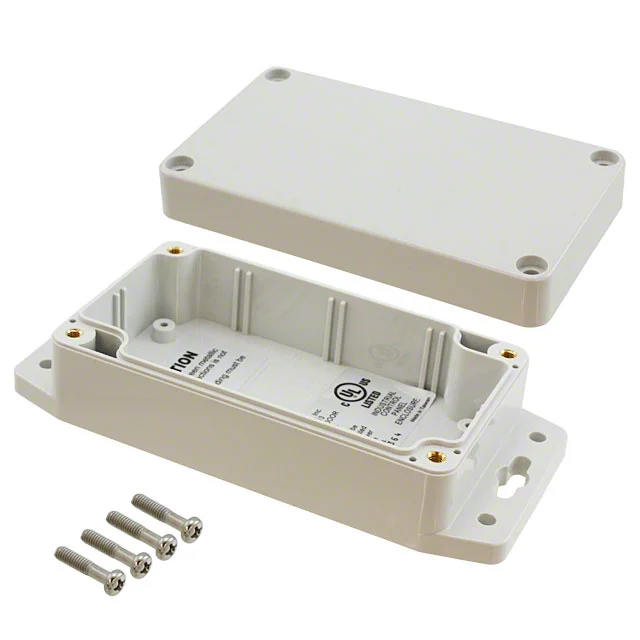 BOX PLASTIC GRAY 4.53"L X 2.56"W