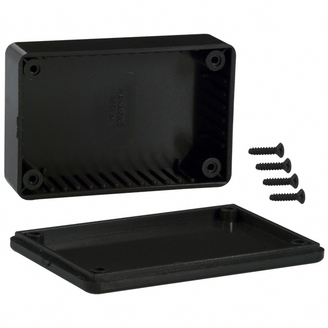 BOX PLASTIC BLK 3.34"L X 2.21"W