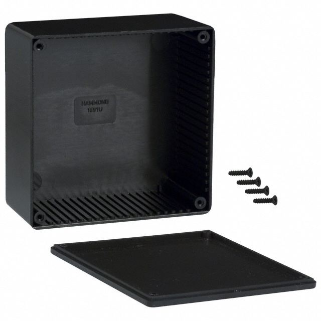 BOX PLASTIC BLK 4.72"L X 4.72"W