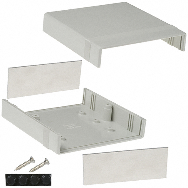 BOX PLASTIC GRAY 5.32"L X 5.29"W