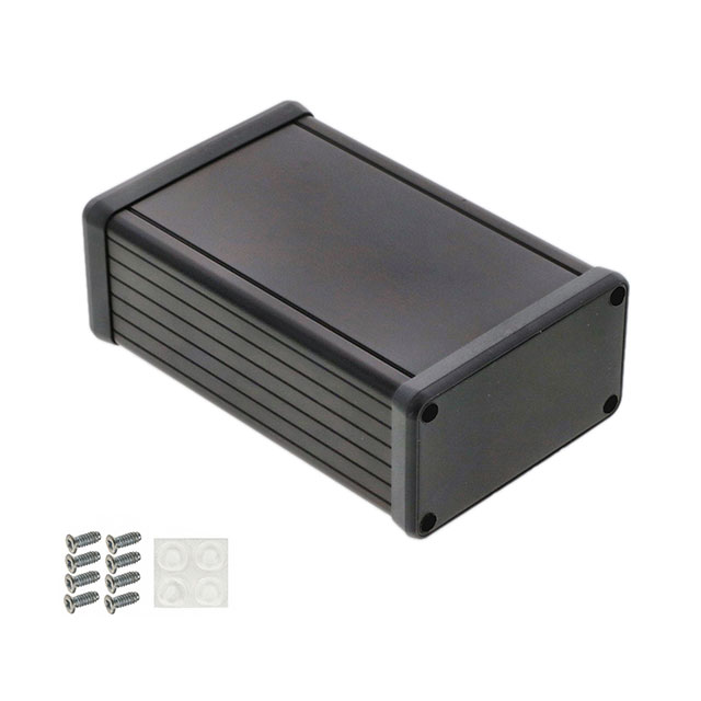 BOX ALUM BLACK 4.72"L X 3.07"W