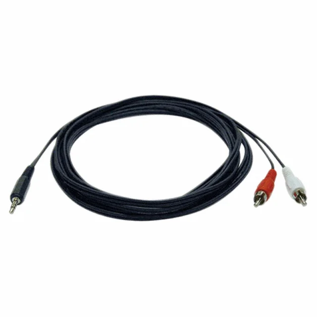 CABLE ADAPTER 3.5MM-M 2 RCA-M 6'