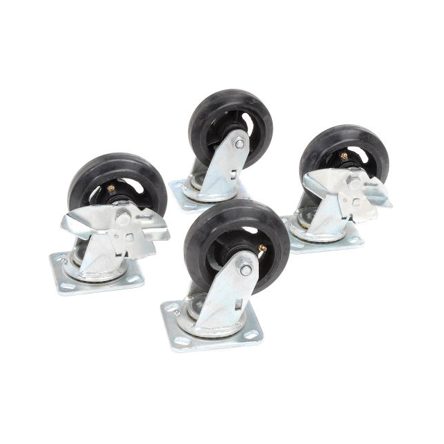 CASTER KIT, 4 SWIVEL, 2 W/BRAKES
