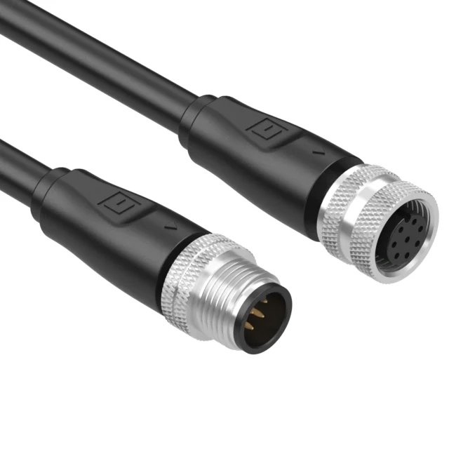 CIRC CBL 8POS PLUG TO RCPT 4.92'