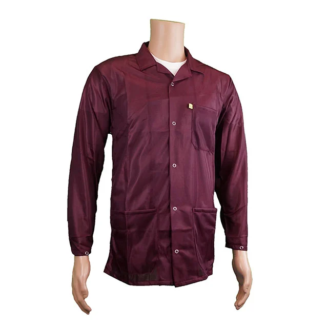 SMOCK JACKET POLY MAROON 3XLG SMOCK JACKET POLY MAROON 3XLG