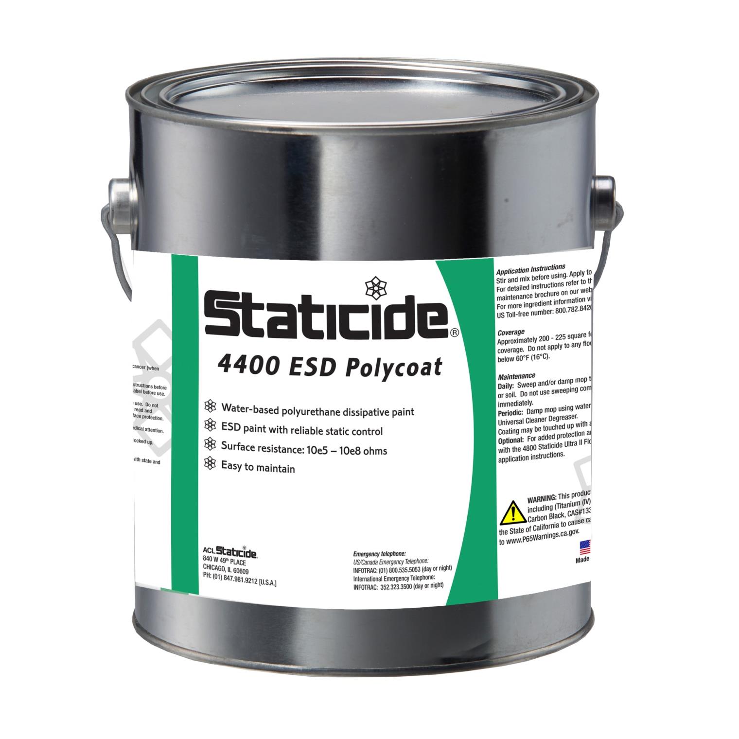 STATICIDE ESD POLYCOAT -DARK GRE STATICIDE ESD POLYCOAT -DARK GRE