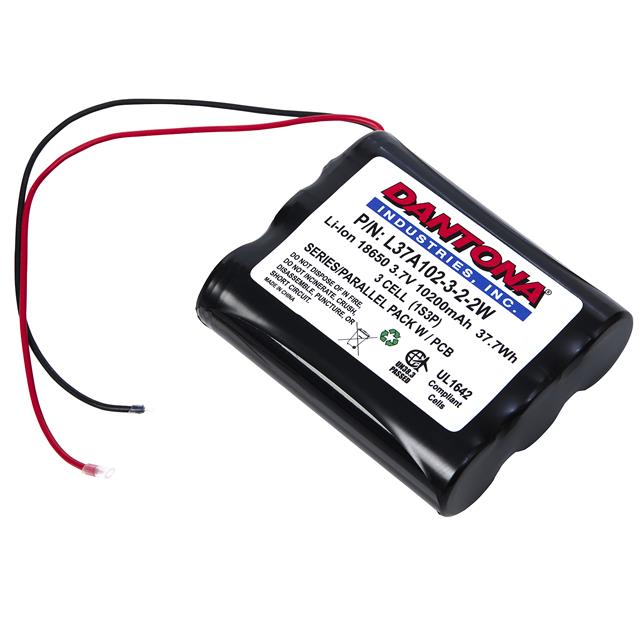 BATTERY PACK LI-ION 3.7V 18650