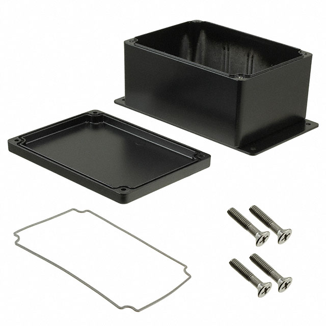 BOX ALUM BLACK 5.83"L X 4.25"W