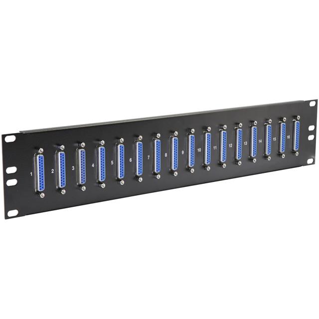 DB25 Feedthru Panel, Loaded, 16 DB25 Feedthru Panel, Loaded, 16