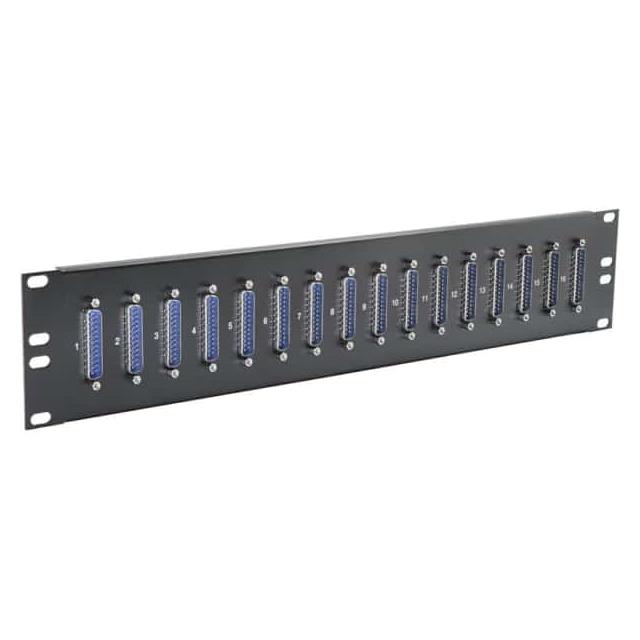 DB25 Feedthru Panel,Loaded,16Por DB25 Feedthru Panel,Loaded,16Por