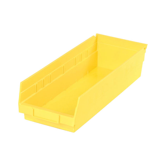 NESTABLE SHELF BIN, PLASTIC, 6-5