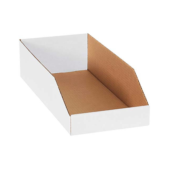 OPEN TOP WHITE CORRUGATED BIN BO