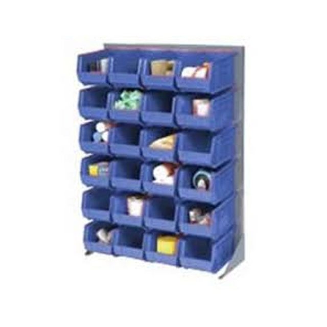 LOUVERED BIN RACK W/(24) BLUE ST LOUVERED BIN RACK W/(24) BLUE ST
