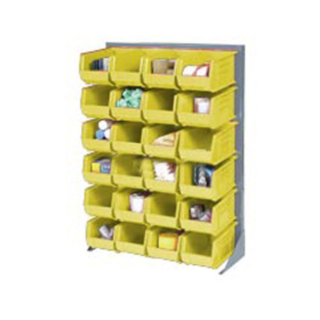LOUVERED BIN RACK W/(48) YELLOW