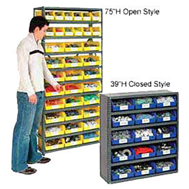 OPEN STEEL SHELVING, 10 SHELVES OPEN STEEL SHELVING, 10 SHELVES