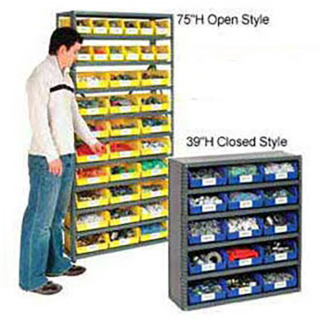 OPEN STEEL SHELVING, 10 SHELVES OPEN STEEL SHELVING, 10 SHELVES