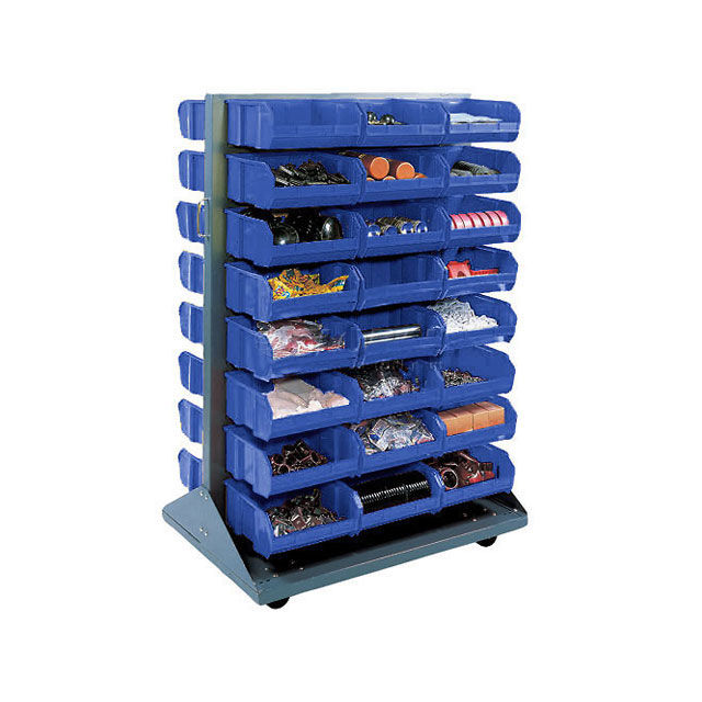 DOUBLE-SIDED MOBILE RACK W/(24)