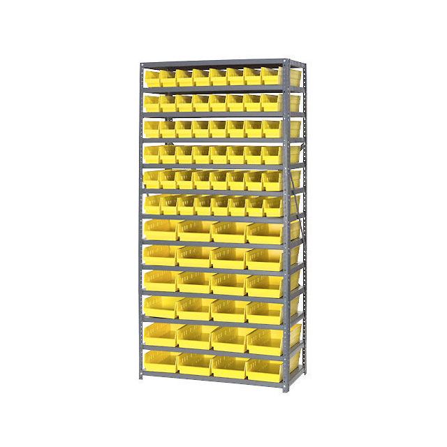 13 SHELF STEEL SHELVING W/(72) 4 13 SHELF STEEL SHELVING W/(72) 4