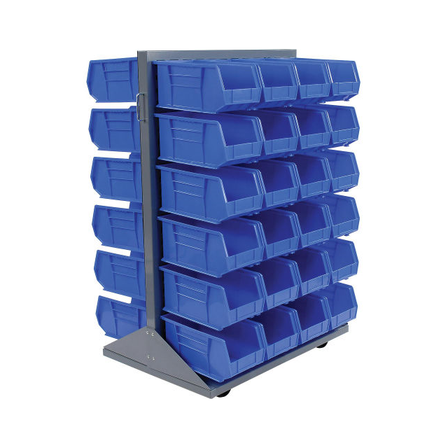 DOUBLE-SIDED MOBILE RACK W/(48)