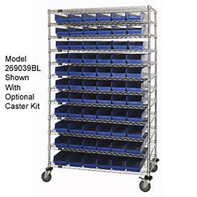 WIRE SHELVING W/110 PLASTIC BINS WIRE SHELVING W/110 PLASTIC BINS