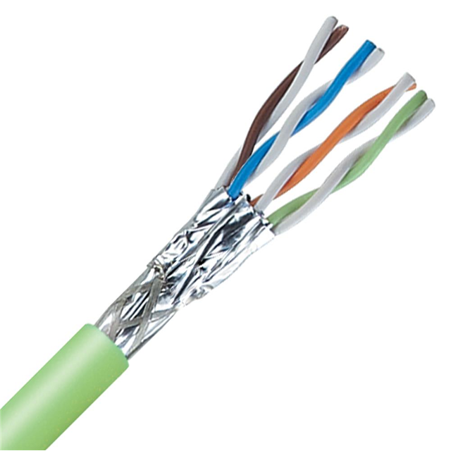 CABLE CAT5E 4COND 22AWG GRN FEET