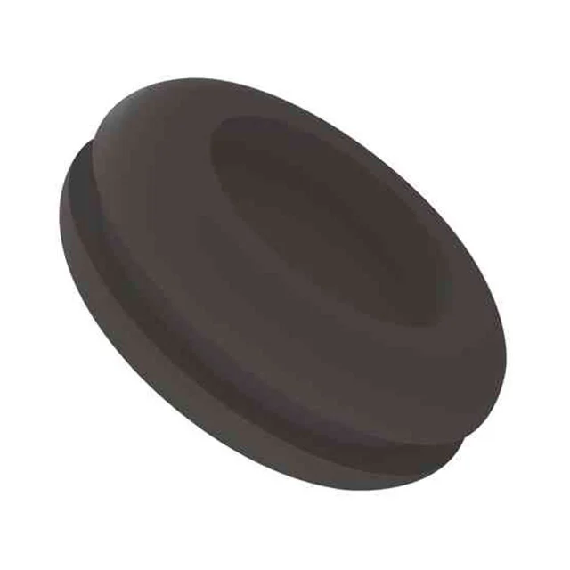 GROMMET 0.490" PVC BLACK