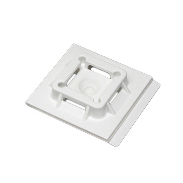 CABLE TIE HLDR QUAD ADHESIVE WHT