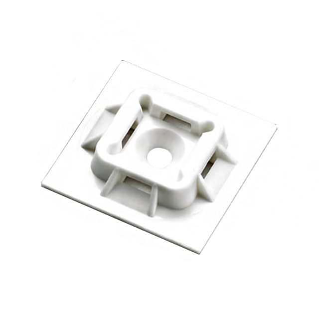 CABLE TIE HLDR QUAD SCREW #6 WHT