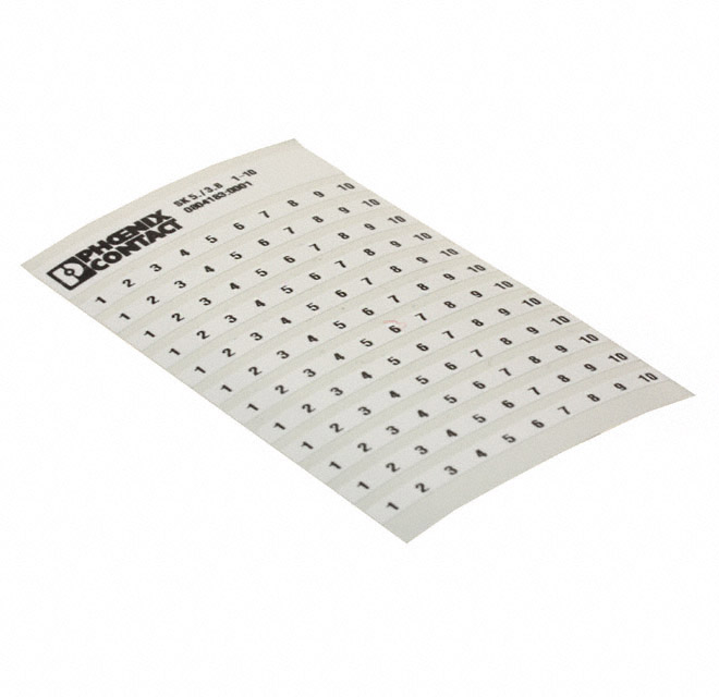 MARKER CARD PRINTED 1-10 1=1CARD