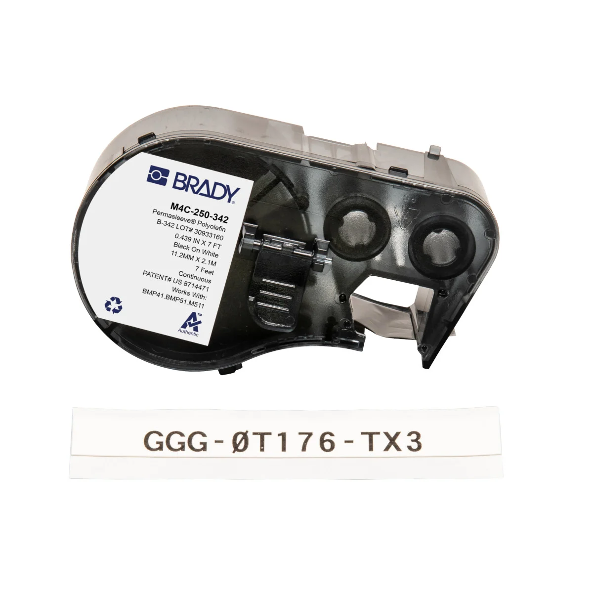 SLEEVE 0.25" DIA X 7' BK/WT