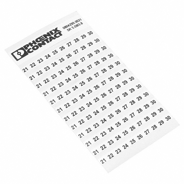 ADHESIVE MARKER CARD 21-30