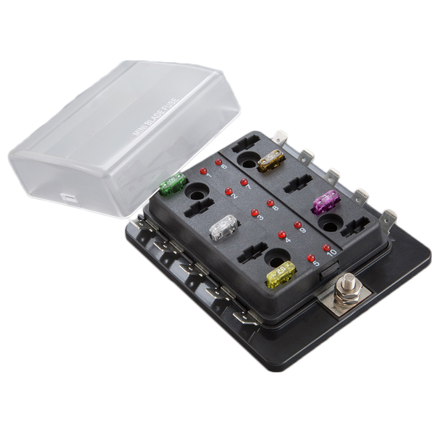MINI FUSE BLOCK, 10 POLE LED MINI FUSE BLOCK, 10 POLE LED