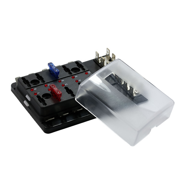 REG FUSE BLOCK,12POLE LED&GROUND