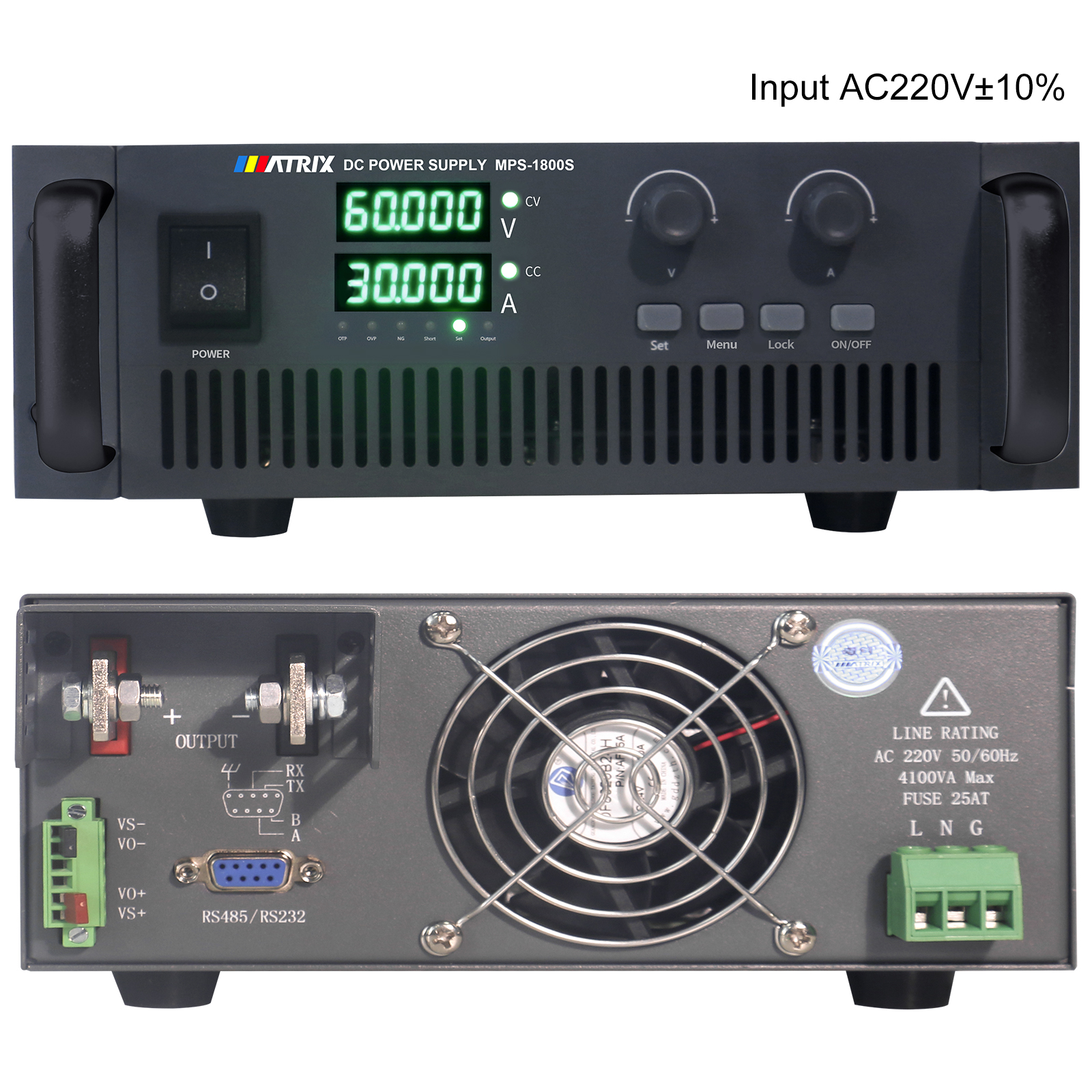30V 60A 1800W, Input 198~ 242VAC 30V 60A 1800W, Input 198~ 242VAC