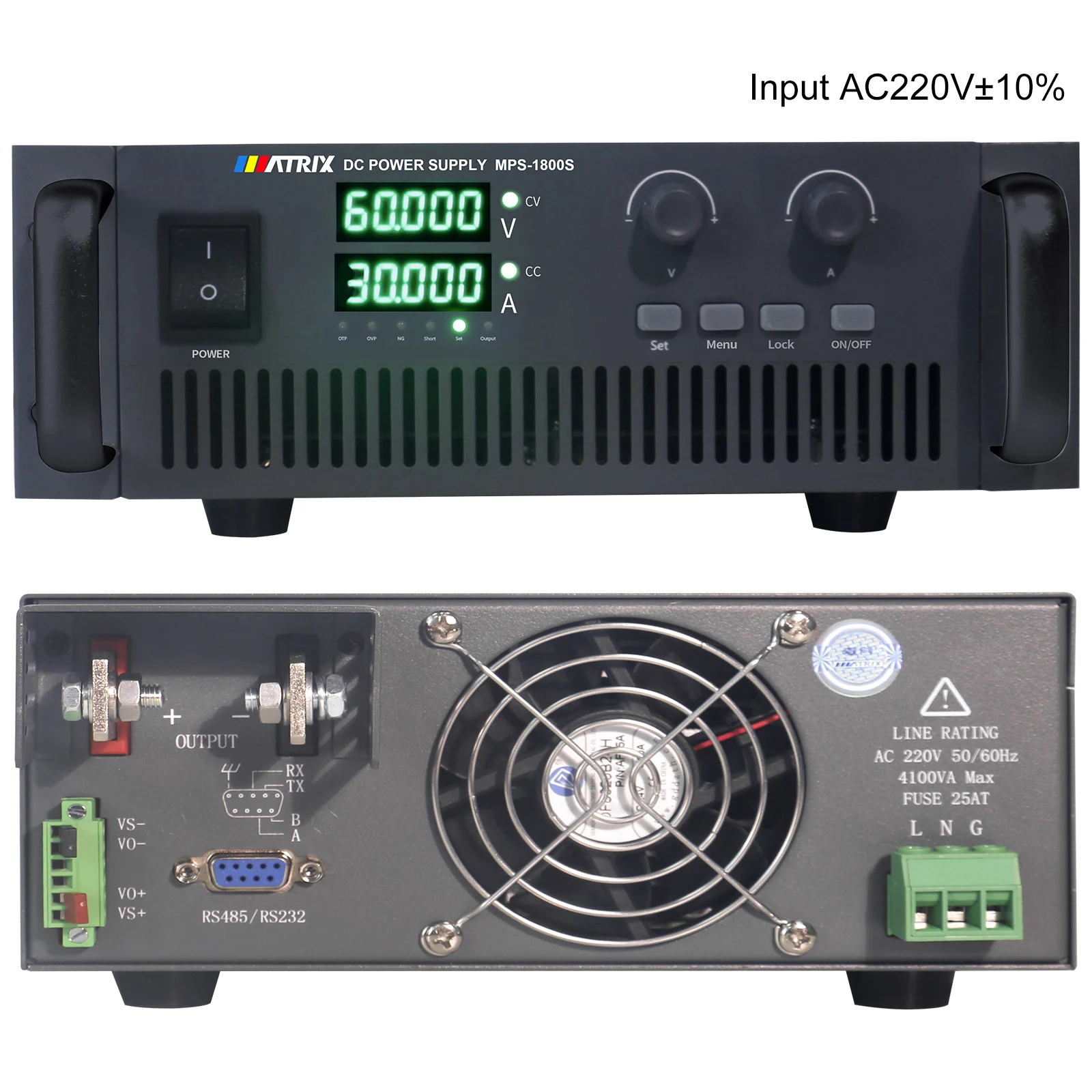 60V 30A 1800W, Input 198~ 242VAC 60V 30A 1800W, Input 198~ 242VAC
