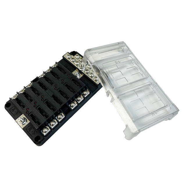 Reg Fuse Block - LED/Ground, 12P