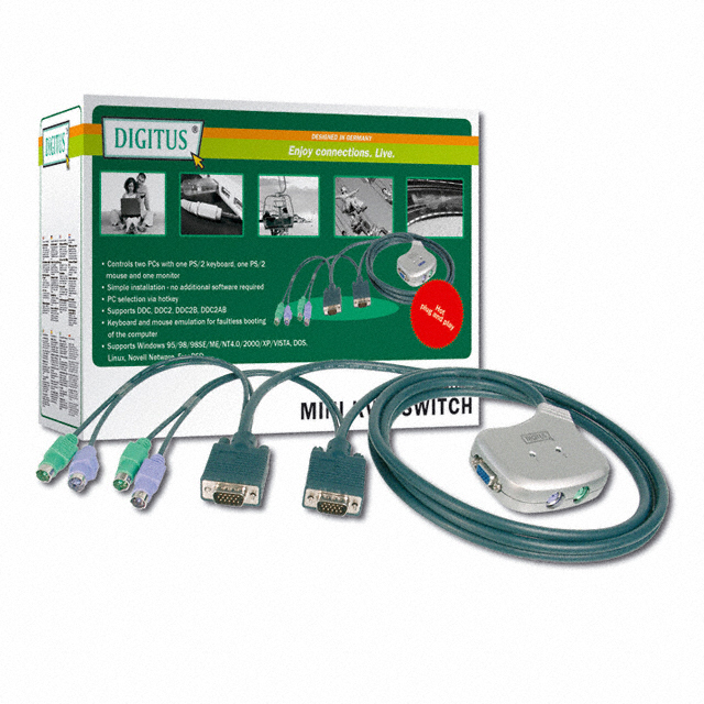 POCKET KVM SWITCH PS/2 2-PORT