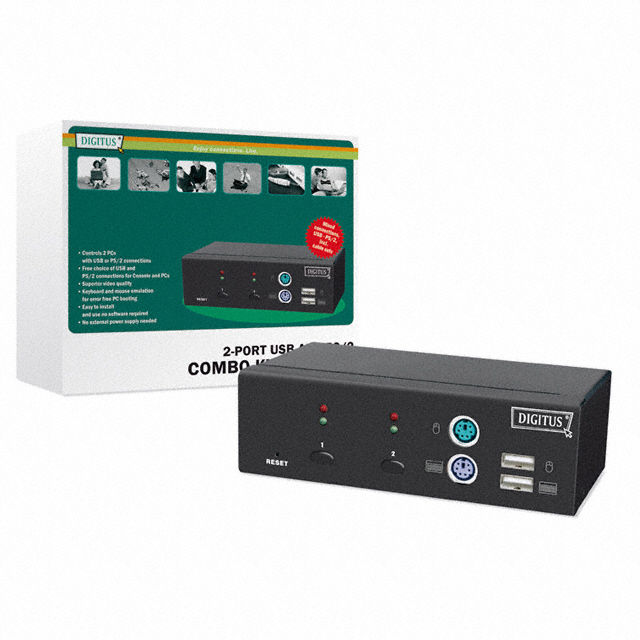 COMBO KVM SWITCH 1USER 2PC-S