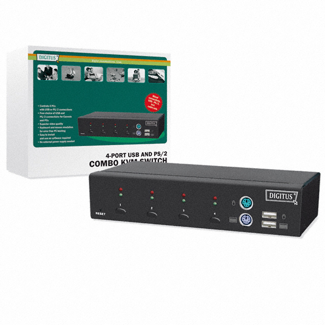 COMBO KVM SWITCH 1USER 4PCS