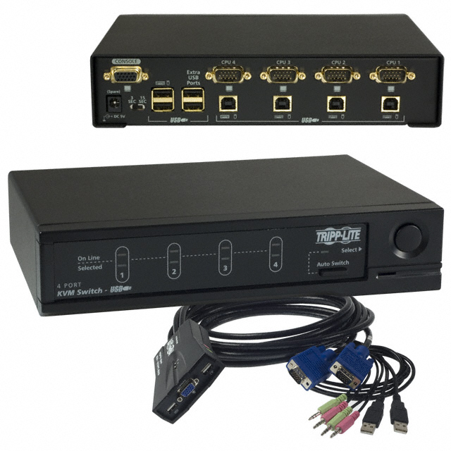SWITCH KVM USB 4 PORT W/O CABLES