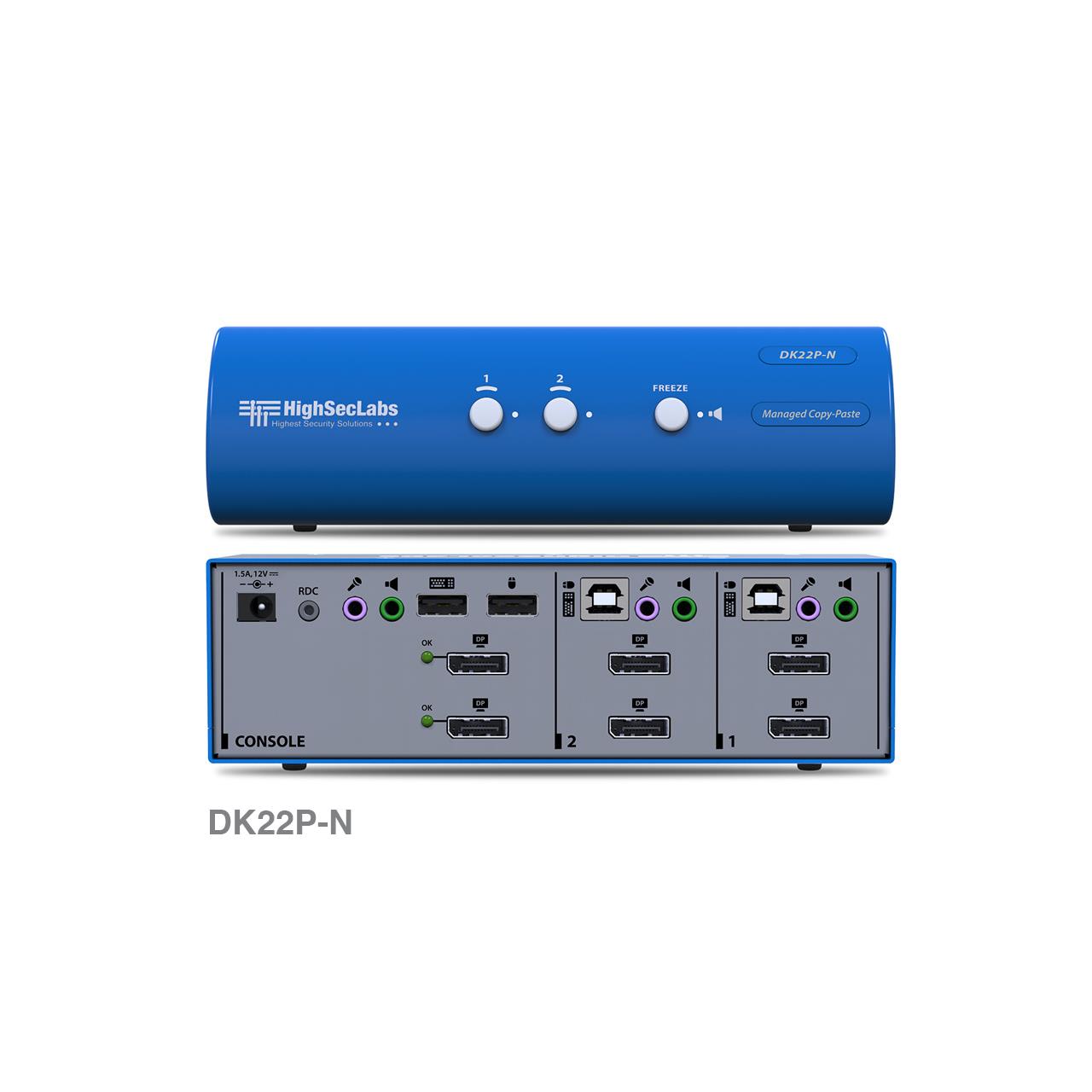 SH KVM 2-Port DP to DP + cables