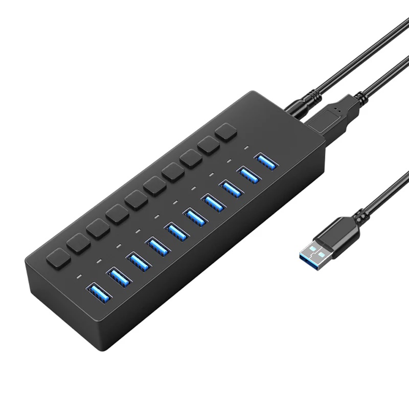 10-Port USB Hub w/ Power Ctrl 10-Port USB Hub w/ Power Ctrl