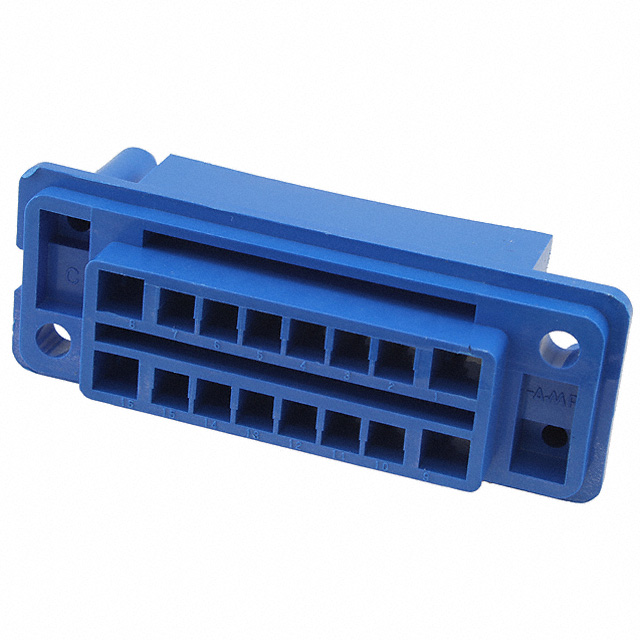 CONN PLUG HSG DRAWER 16POS BLUE