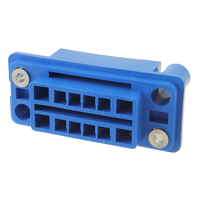 CONN RCPT HSG DRAWER 12POS BLUE