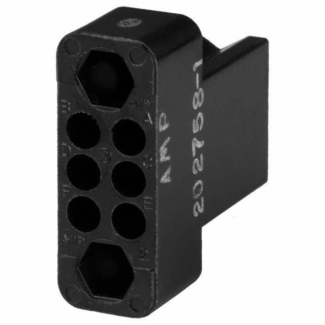 CONN 6POS BLACK PNL MNT CONN 6POS BLACK PNL MNT