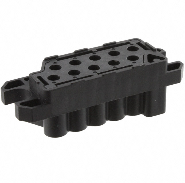 CONN PLUG HSG DRAWER 10POS BLK