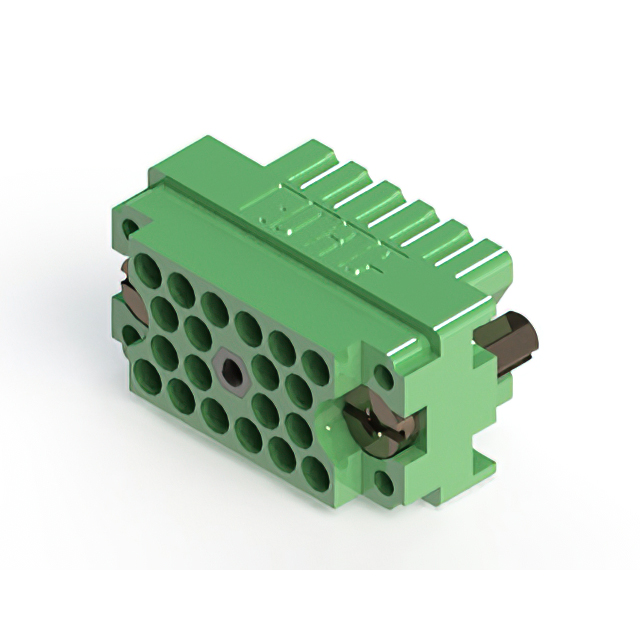 CONN HSG RACK & PANEL 20POS GRN