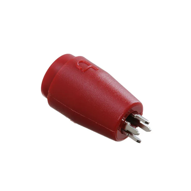 SAFETY JACK 4MM HOR PCB RED