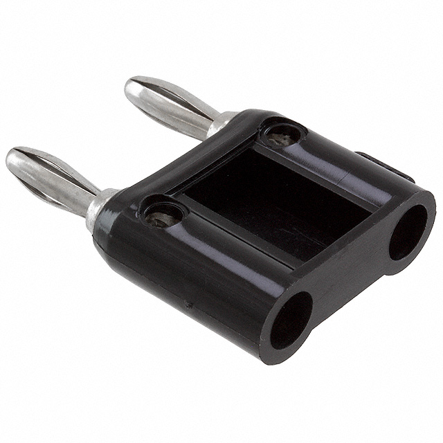 CONN DBL BANANA PLG SLDRLESS BLK