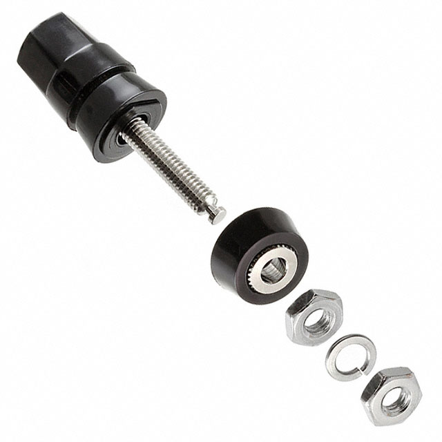 CONN BIND POST HEX BLACK